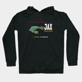 JAX Beaches, I love Florida, Jacksonville Hoodie